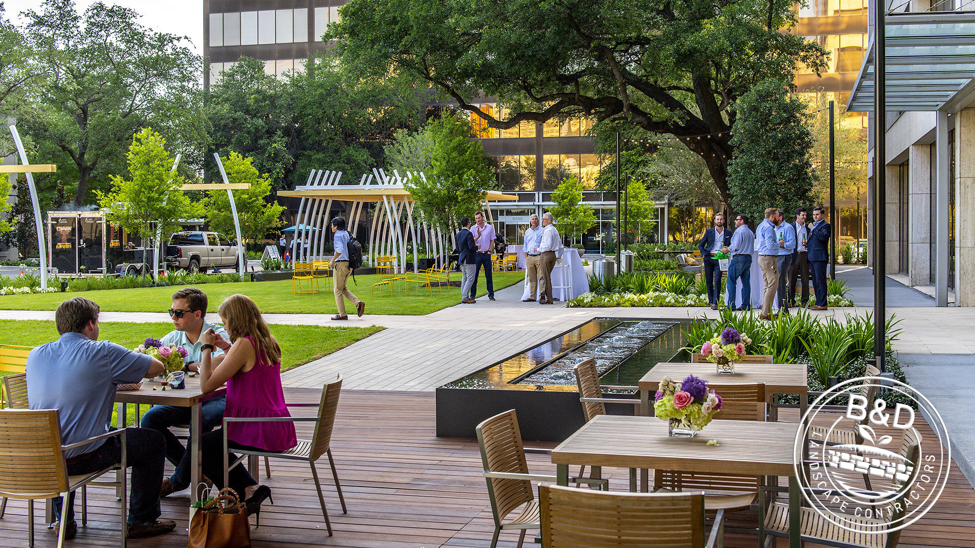 Beautiful landscaped public space